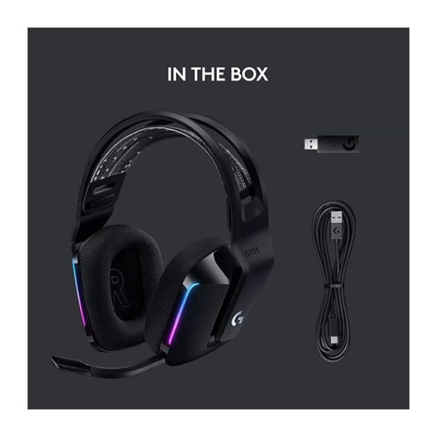 Audífonos gamer inalámbricos Logitech G Series G733 negro con luz rgb LED